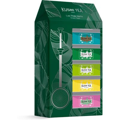 Kusmi Tea Dárková sada Green teas se sítkem, 5 miniatur se sypaným zeleným čajem, 5 x 20 g 21333A1151 Kusmi Tea Dárková sada Green teas se sítkem, 5 miniatur se sypaným zeleným čajem, 5 x 20 g 21333A1151