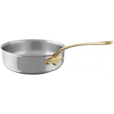 Mauviel Nerezová pánev na soté s bronzovou rukojetí a pomocným uchem M’Cook B, 28 cm / 5,6 l 351128 Mauviel Nerezová pánev na soté s bronzovou rukojetí a pomocným uchem M’Cook B, 28 cm / 5,6 l 351128