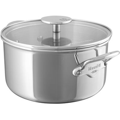Mauviel Nerezový kastrol se skleněnou poklicí M’Cook, Ø 28 cm / 8,6 l 523179 Mauviel Nerezový kastrol se skleněnou poklicí M’Cook, Ø 28 cm / 8,6 l 523179