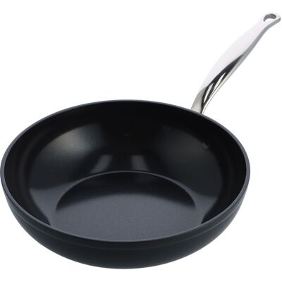 GreenPan Nepřilnavá keramická wok pánev Barcelona Pro, Ø 28 cm, černá CC005326-001 GreenPan Nepřilnavá keramická wok pánev Barcelona Pro, Ø 28 cm, černá CC005326-001
