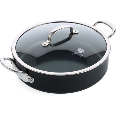 GreenPan Kastrol s nepřilnavým keramickým povrchem s poklicí Barcelona Pro, Ø 30 cm / 5,5 l, černá CC005329-001 GreenPan Kastrol s nepřilnavým keramickým povrchem s poklicí Barcelona Pro, Ø 30 cm / 5,5 l, černá CC005329-001