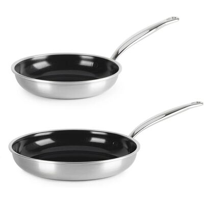 GreenPan Premiere sada 2 nerezových pánví s keramickým povrchem, 20 + 28 cm CC005002-001 GreenPan Premiere sada 2 nerezových pánví s keramickým povrchem, 20 + 28 cm CC005002-001
