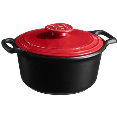 Emile Henry Odlehčený keramický kastrol na indukci s poklicí Sublime+, Ø 22 cm / 3,0 l, červená granátová 344730P Emile Henry Odlehčený keramický kastrol na indukci s poklicí Sublime+, Ø 22 cm / 3,0 l, červená granátová 344730P