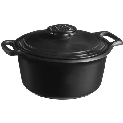 Emile Henry Odlehčený keramický kastrol na indukci s poklicí Sublime+, Ø 22 cm / 3,0 l, černá 7A4730P Emile Henry Odlehčený keramický kastrol na indukci s poklicí Sublime+, Ø 22 cm / 3,0 l, černá 7A4730P