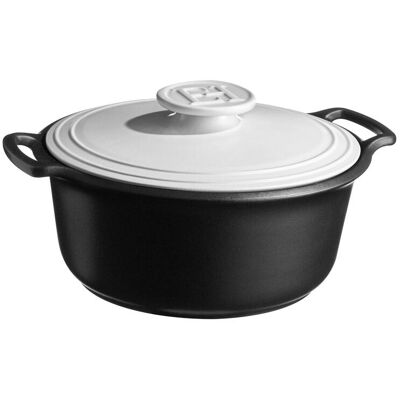 Emile Henry Odlehčený keramický kastrol na indukci s poklicí Sublime+, Ø 24 cm / 4,0 l, bílá 774740P Emile Henry Odlehčený keramický kastrol na indukci s poklicí Sublime+, Ø 24 cm / 4,0 l, bílá 774740P