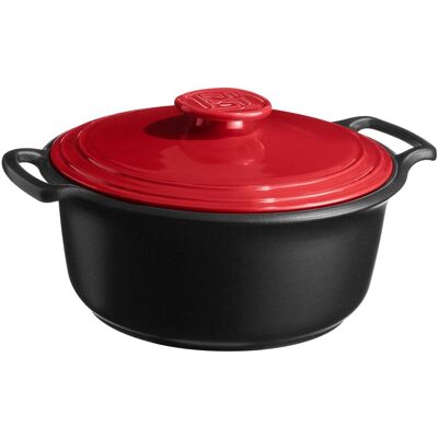 Emile Henry Odlehčený keramický kastrol na indukci s poklicí Sublime+, Ø 29 cm / 7 l, červená granátová 344770P Emile Henry Odlehčený keramický kastrol na indukci s poklicí Sublime+, Ø 29 cm / 7 l, červená granátová 344770P