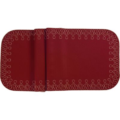 Sander Běhoun na stůl Curly, 50 x 150 cm, burgundy 826869-26 Sander Běhoun na stůl Curly, 50 x 150 cm, burgundy 826869-26