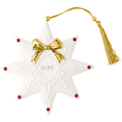 Villeroy & Boch Závěsná porcelánová ozdoba Christmas Classics 2026, Hvězda, 11,5 cm 14-8675-4365 Villeroy & Boch Závěsná porcelánová ozdoba Christmas Classics 2026, Hvězda, 11,5 cm 14-8675-4365