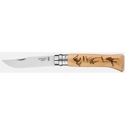 Opinel OPINEL, N°08 engraved sport climbing 6 buk 003228 Opinel OPINEL, N°08 engraved sport climbing 6 buk 003228