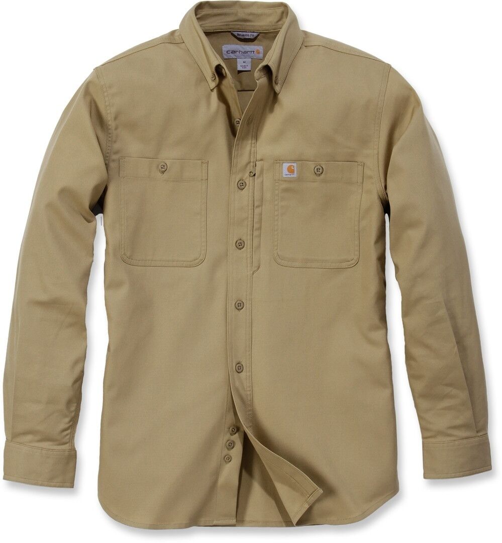 Carhartt Rugged Professional Work Long Sleeve Shirt Košile s dlouhým rukávem XL Zelená Hnědá