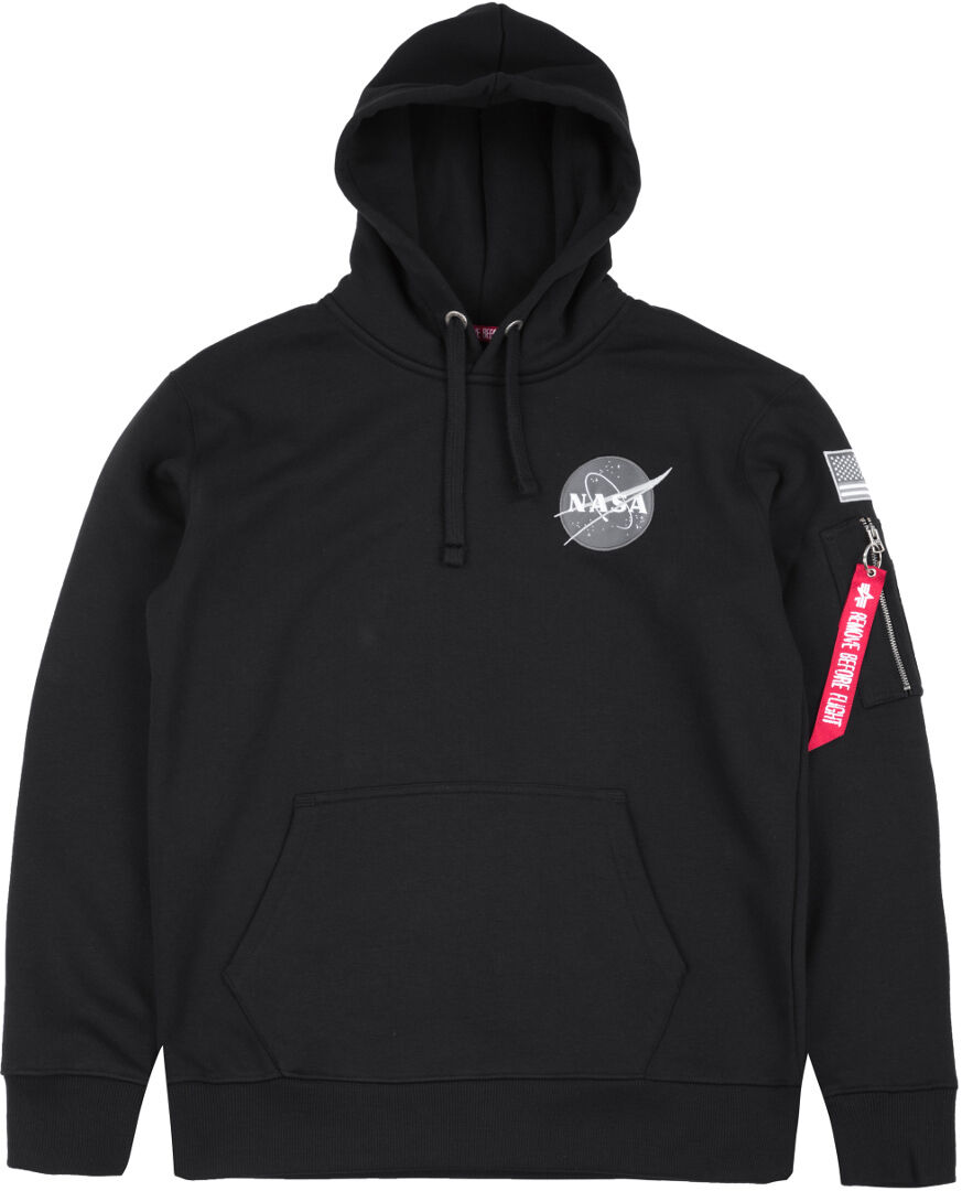 Alpha Industries Space Shuttle Mikina s kapucí L Černá