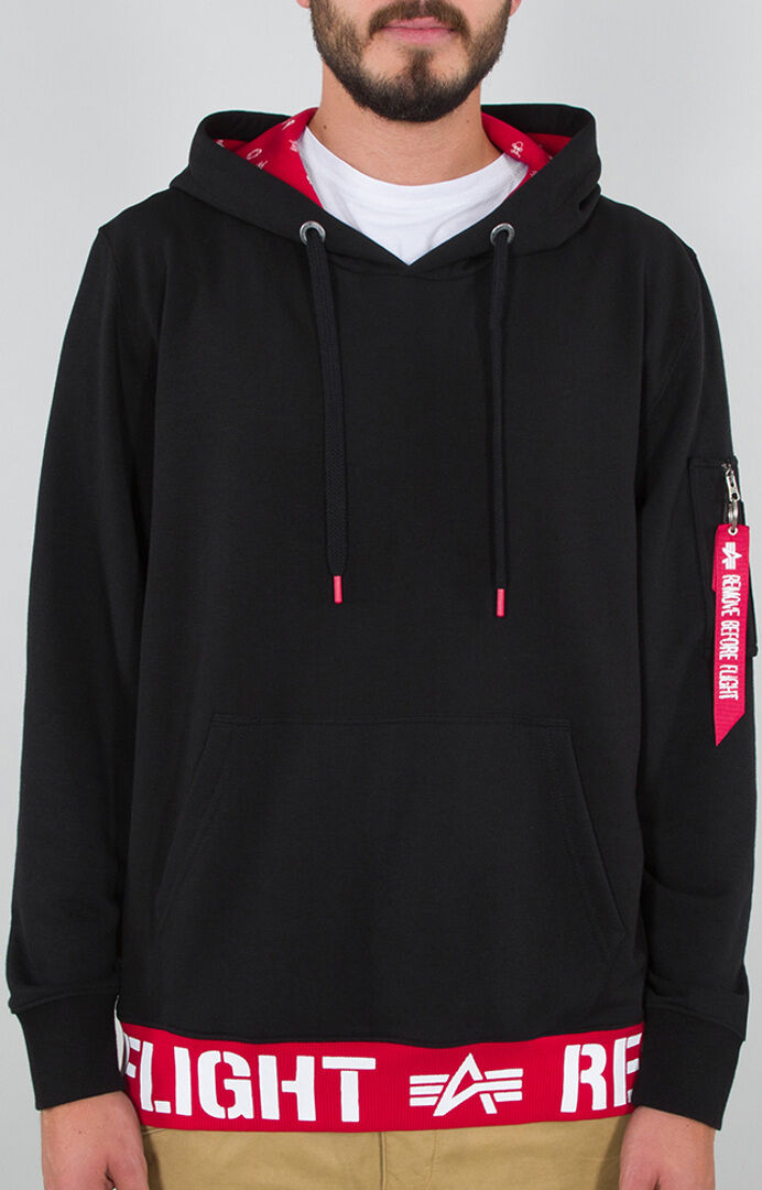 Alpha Industries RBF Rib Hoodie 2XL Černá