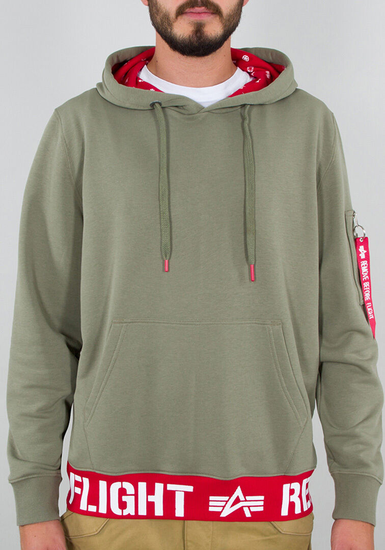 Alpha Industries RBF Rib Hoodie 2XL Zelená