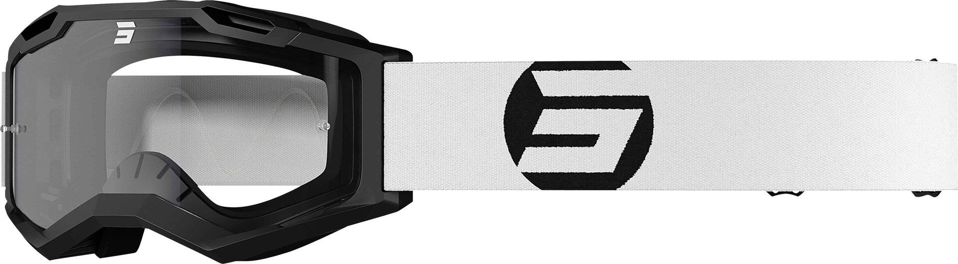 Shot Assault 2.0 Astro Motocross Goggles Motokrosové brýle Jedna velikost Černá Bílá