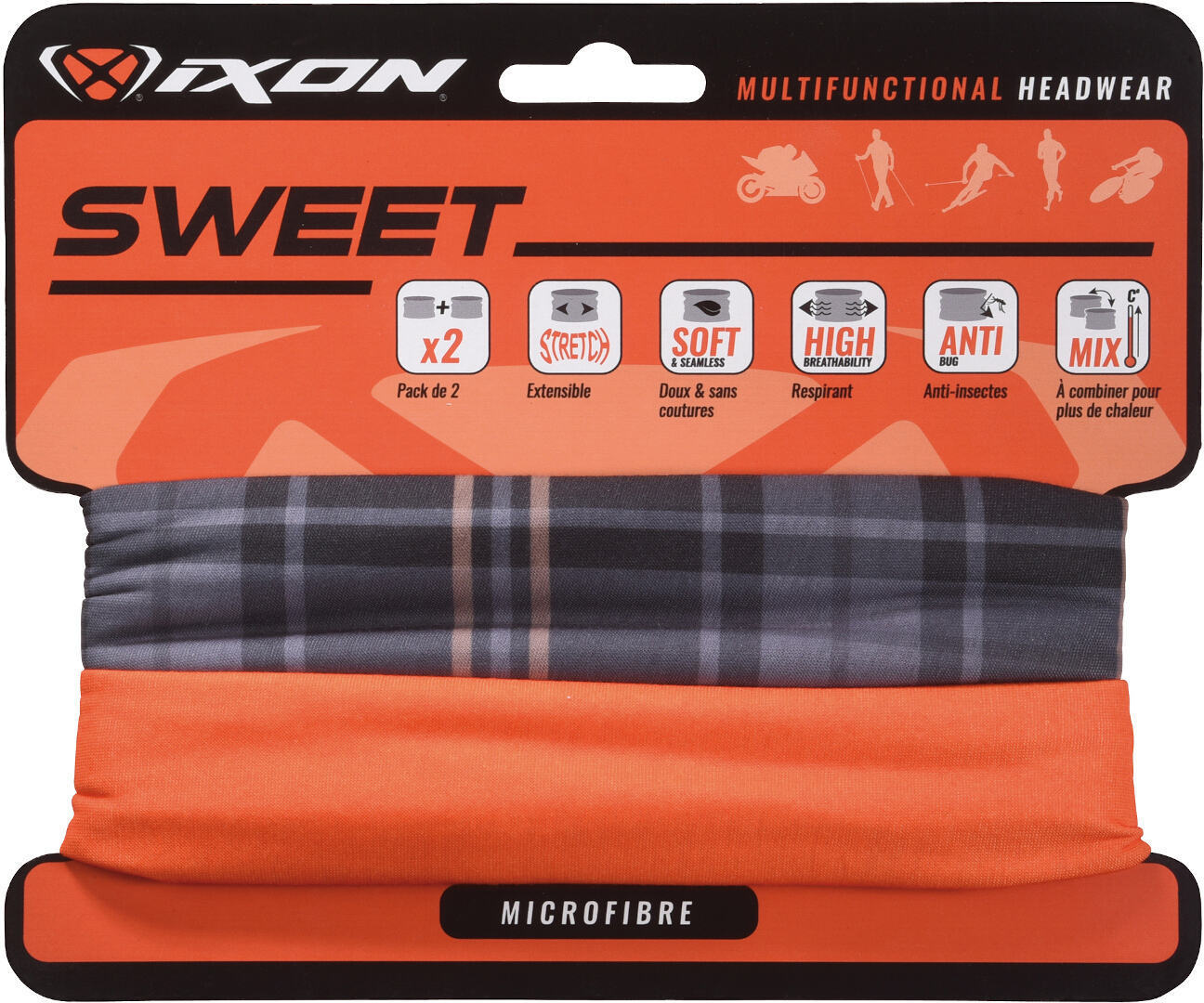 Ixon Sweet Square Multifunkční pokrývky hlavy Jedna velikost Černá