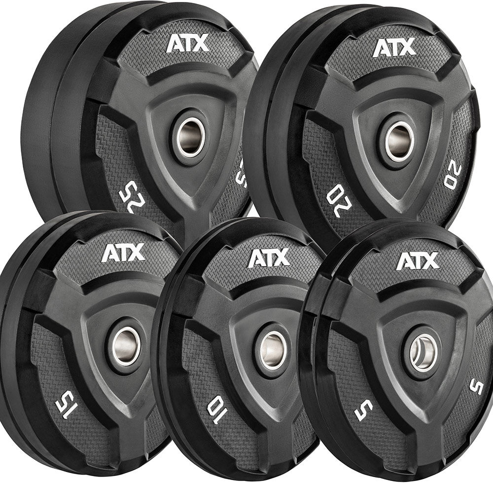 ATX Vorteilspaket! 150 kg ATX® Full Rubber Design Plates / Hantelscheiben - feste Sortierung