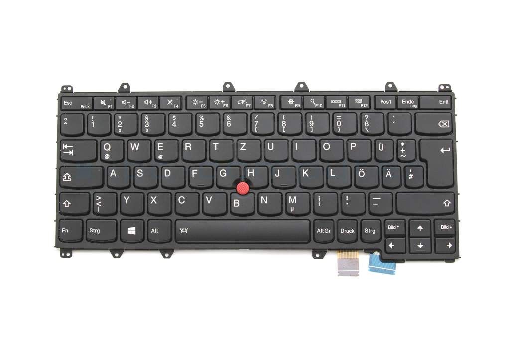 IPC TY260F Tastatur DE (deutsch) schwarz/schwarz matt mit Backlight und Mouse-Stick Original