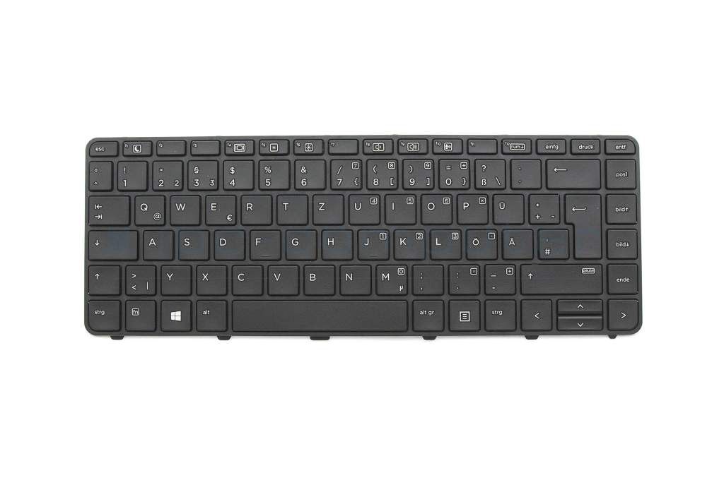 HP 844945-041 Tastatur DE (deutsch) schwarz/schwarz matt Original