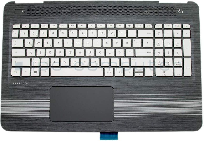 HP 858971-041 Tastatur inkl. Topcase DE (deutsch) silber/schwarz mit Backlight Original HP 858971-041 Tastatur inkl. Topcase DE (deutsch) silber/schwarz mit Backlight Original