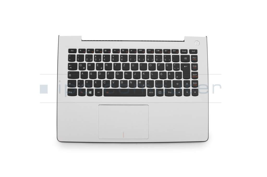 Lenovo AM1BL000210 Tastatur inkl. Topcase DE (deutsch) schwarz/weiß mit Backlight Original