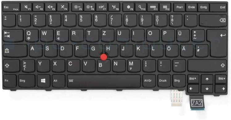 Lenovo 00UR367 Tastatur DE (deutsch) schwarz/schwarz matt mit Backlight und Mouse-Stick Original