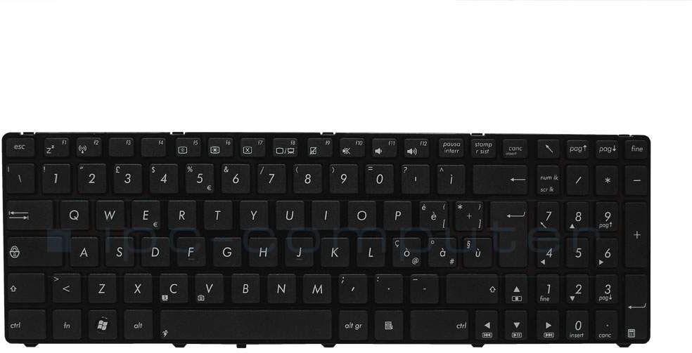 Asus 0KN0-E02IT01 Tastatur IT (italienisch) schwarz/schwarz glänzend Original