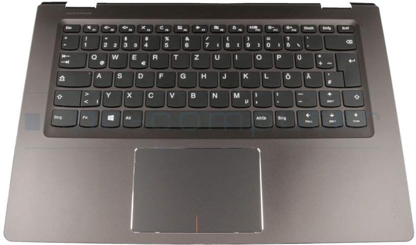 Lenovo FA1JE000D10 Tastatur inkl. Topcase DE (deutsch) schwarz/schwarz Original