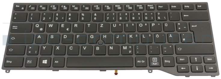 Fujitsu CP724751-02 Tastatur DE (deutsch) schwarz mit Mouse-Stick Original