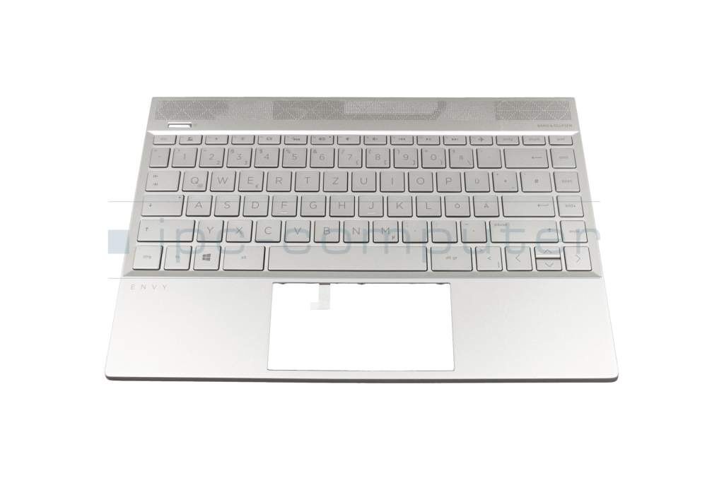 HP L12735-041 Tastatur inkl. Topcase DE (deutsch) silber/silber mit Backlight Original
