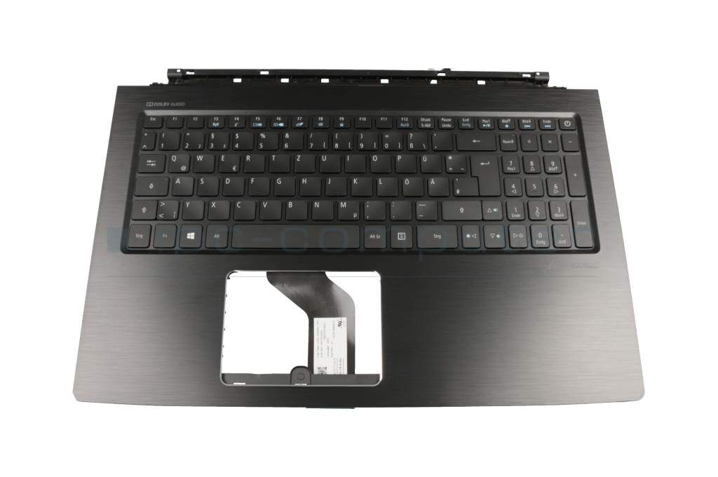 Acer 73905167K201 Tastatur inkl. Topcase DE (deutsch) schwarz/schwarz mit Backlight Original