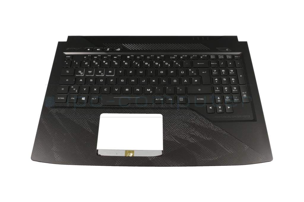 Sunrex V170146EK1 Tastatur inkl. Topcase DE (deutsch) schwarz/schwarz mit Backlight Original