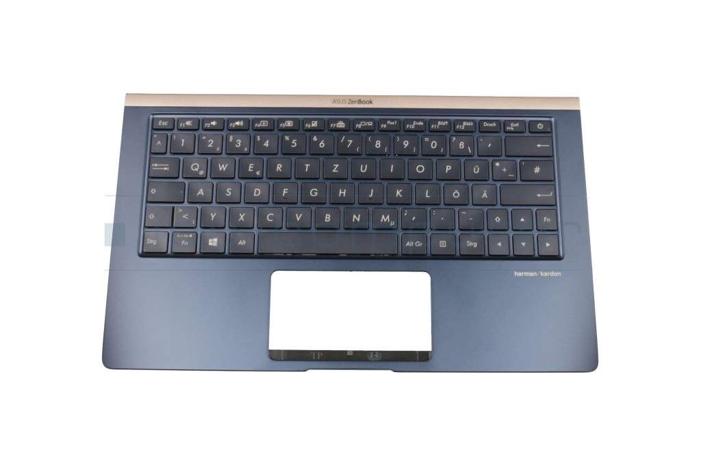 Asus 0KNB0-1628GE00 Tastatur inkl. Topcase DE (deutsch) schwarz/blau mit Backlight Original