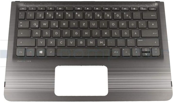 HP BFVTN0ALK75FGX Tastatur inkl. Topcase DE (deutsch) grau/schwarz mit Backlight Original