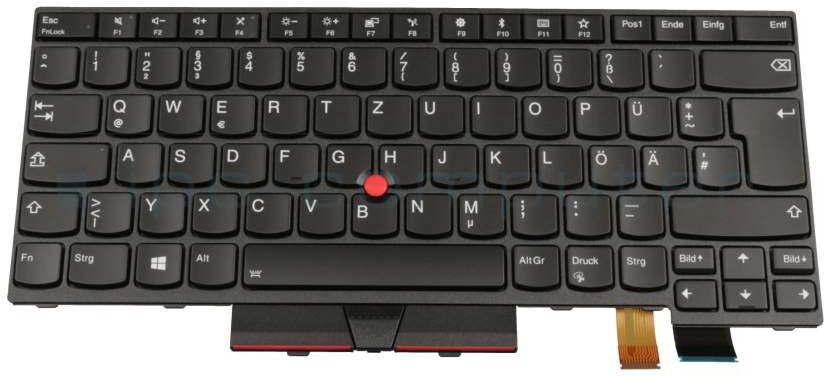 IPC TLA485 Tastatur DE (deutsch) schwarz/schwarz mit Backlight und Mouse-Stick Original