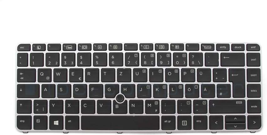 IEC 6037B0113304 Tastatur DE (deutsch) schwarz/silber matt mit Backlight und Mouse-Stick Original IEC 6037B0113304 Tastatur DE (deutsch) schwarz/silber matt mit Backlight und Mouse-Stick Original