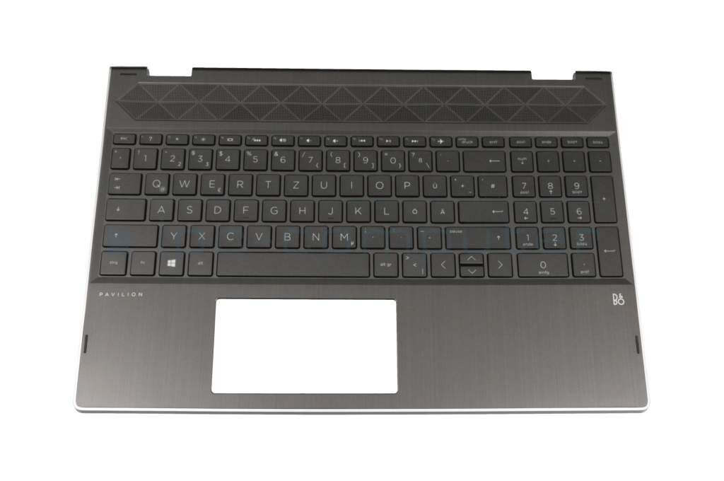 HP L20849-041 Tastatur inkl. Topcase DE (deutsch) schwarz/schwarz mit Backlight Original