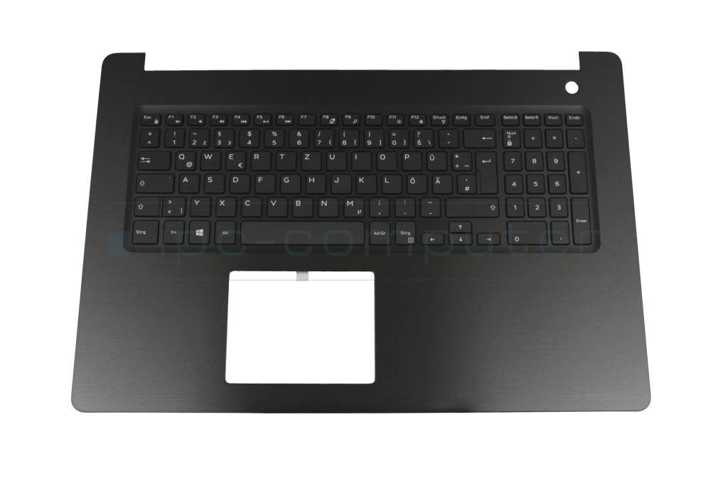 Dell JW3GR Tastatur inkl. Topcase DE (deutsch) schwarz/schwarz Original