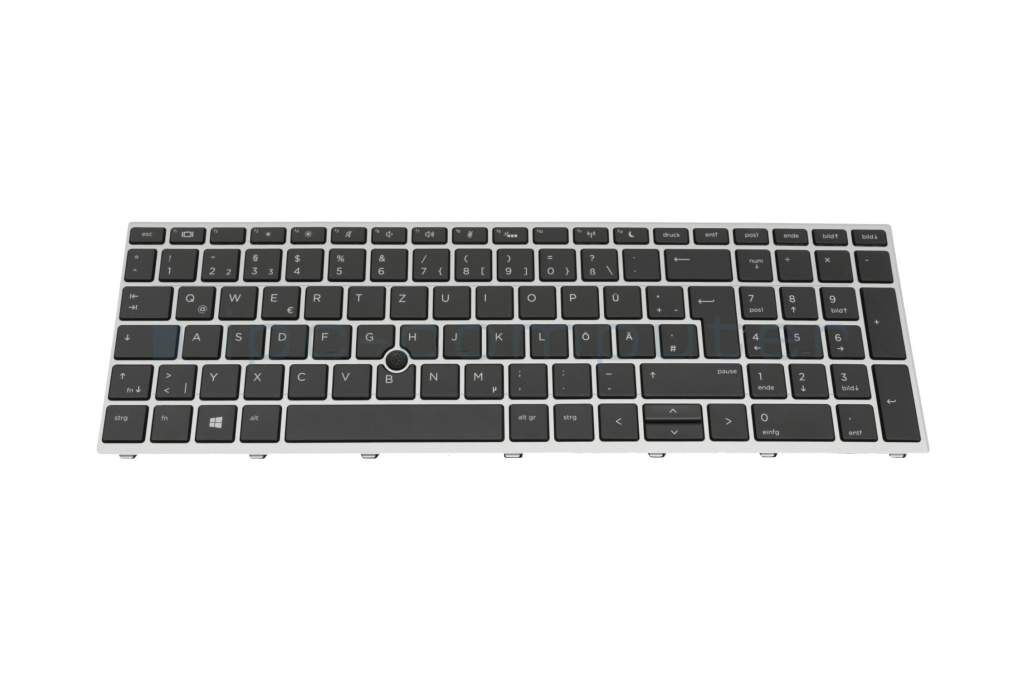 HP SG-87840-2DA Tastatur DE (deutsch) schwarz/silber mit Backlight und Mouse-Stick Original
