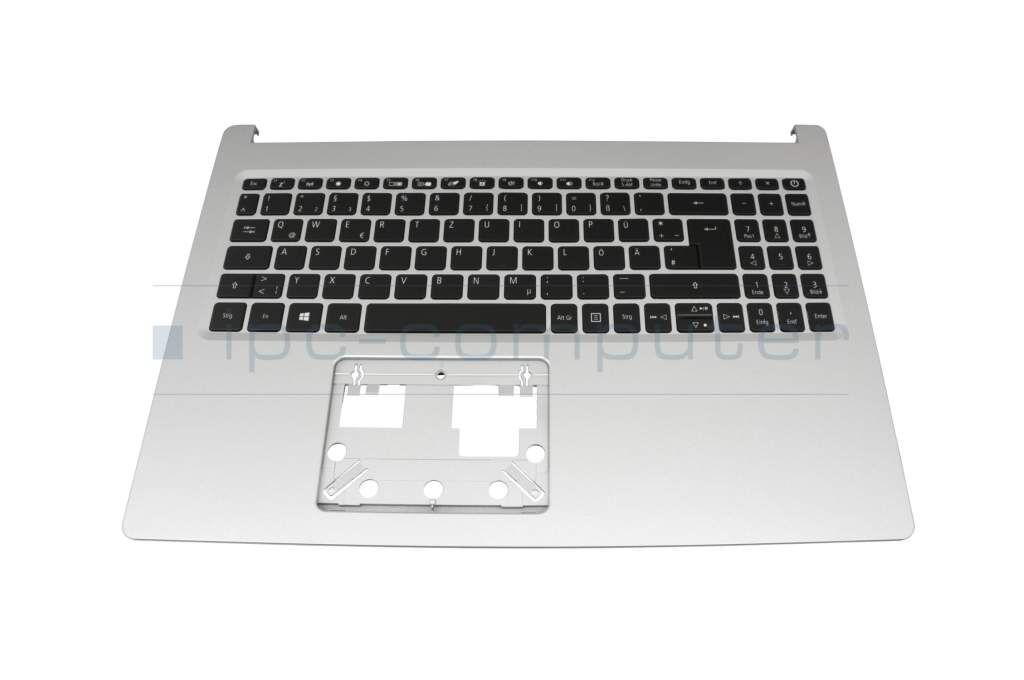 Acer 6B.HDGN7.022 Tastatur inkl. Topcase DE (deutsch) schwarz/silber mit Backlight Original
