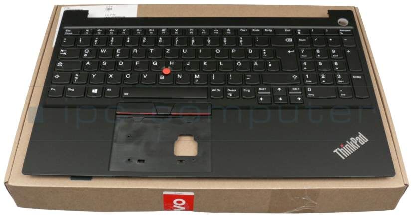 Lenovo 5M10W64625 Tastatur inkl. Topcase DE (deutsch) schwarz/schwarz mit Backlight und Mouse-Stick Original