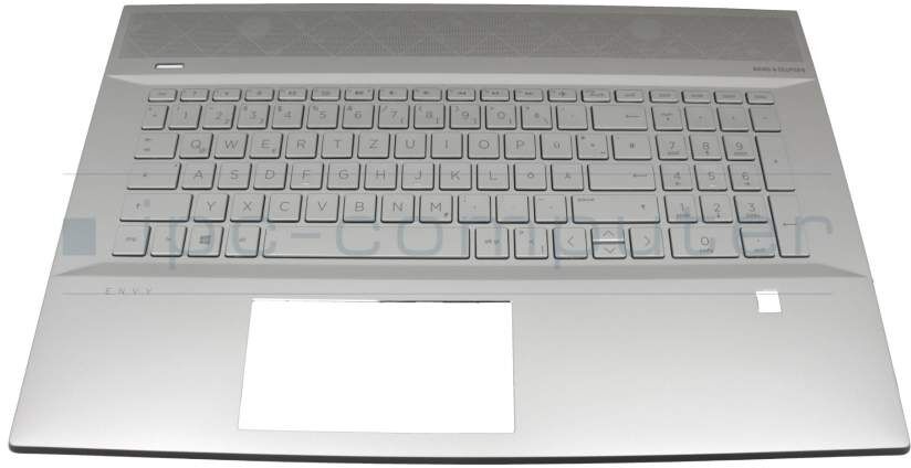 HP L52452-041 Tastatur inkl. Topcase DE (deutsch) silber/silber mit Backlight Original