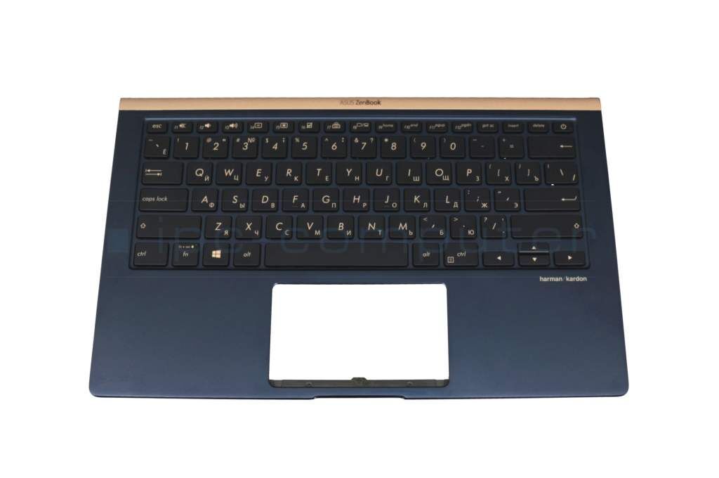 Darfon 9Z.NFKBU.00R Tastatur inkl. Topcase RU (russisch) schwarz/blau mit Backlight Original