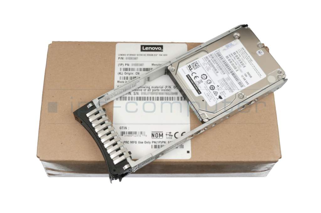Lenovo 01DE347 Server Festplatte HDD 300GB (2,5 Zoll / 6,4 cm) SAS III (12 Gb/s) EP 15K inkl. Hot-Plug