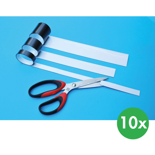 B2B Partner Magnetstreifen, 30 x 600 mm, weiß, 10 Stk.