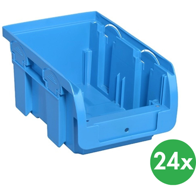 Allit Sichtlagerkästen COMPACT, 102 x 160 x 75 mm, 24 Stk., blau Allit Sichtlagerkästen COMPACT, 102 x 160 x 75 mm, 24 Stk., blau