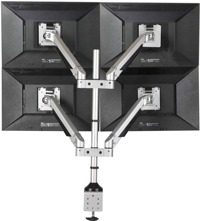 B2B Partner Monitorhalter hinten der tischplatte, 4 monitoren B2B Partner Monitorhalter hinten der tischplatte, 4 monitoren
