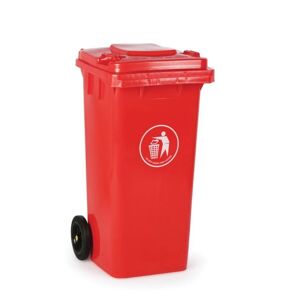 B2B Partner Plastik Mülltonne für mülltrennung, 120 l, rot