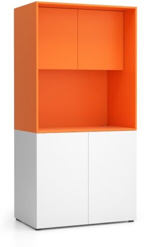 PLAN Büroküche nika ohne ausstattung 1000 x 600 x 2000 mm, orange