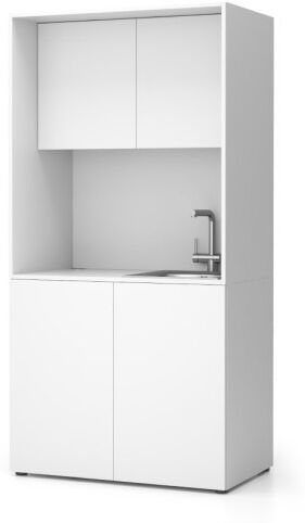 PLAN Büroküche nika mit waschbecken und wasserhahn 1000 x 600 x 2000 mm,