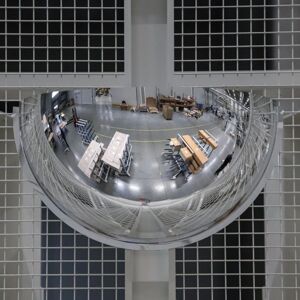 B2B Partner Drei-Wege-Spiegel, 1/4 Kugel, Durchmesser von 800 mm